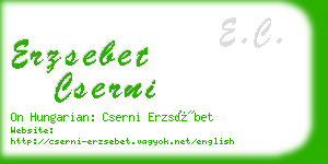 erzsebet cserni business card